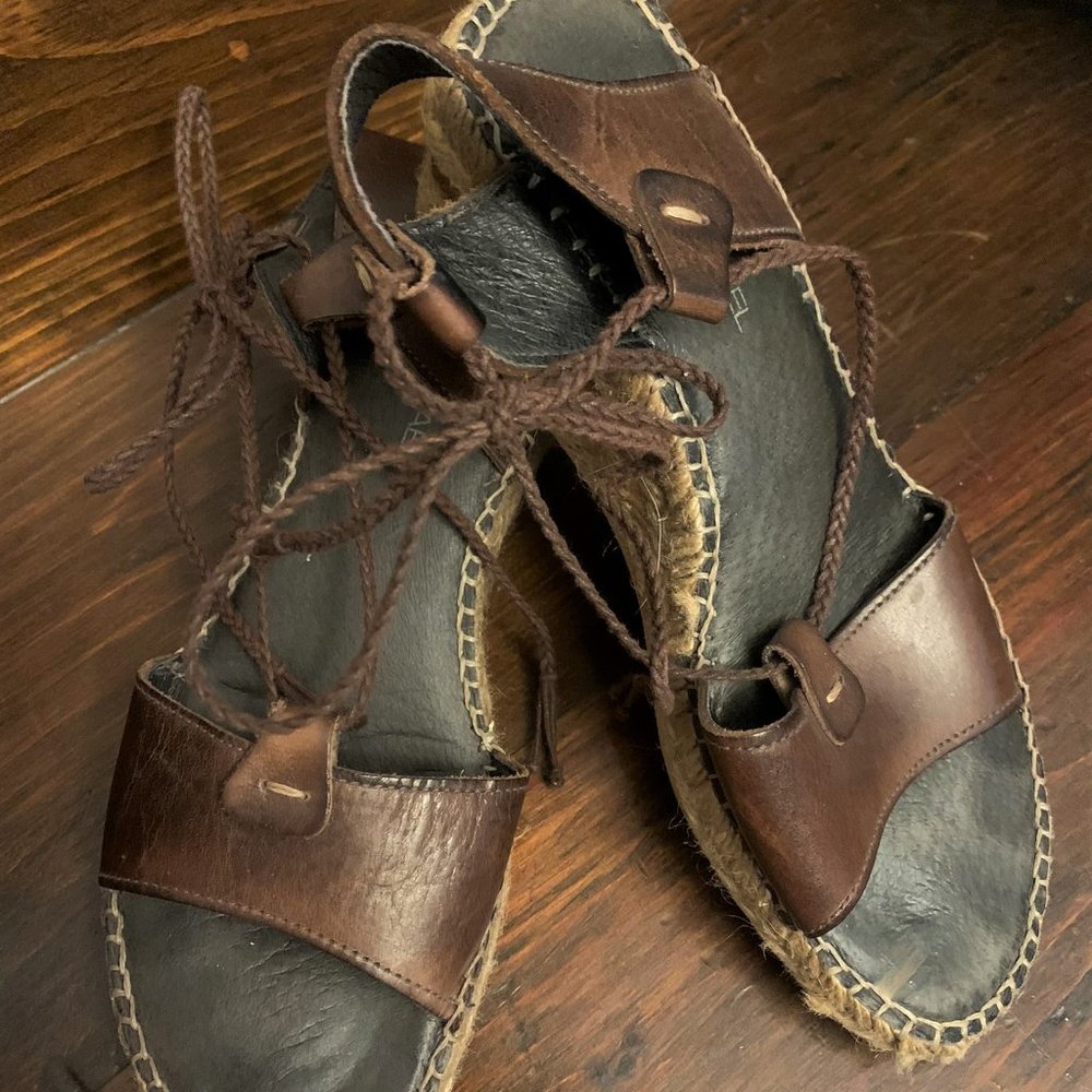 Brown Leather Eric Michael Sandals Made in Spain